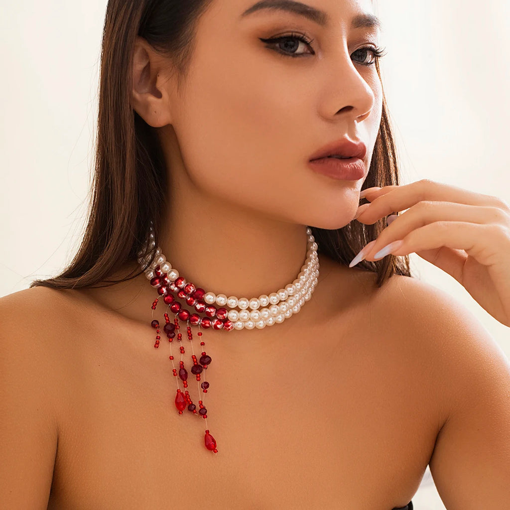 Scarlet Eclipse Necklace